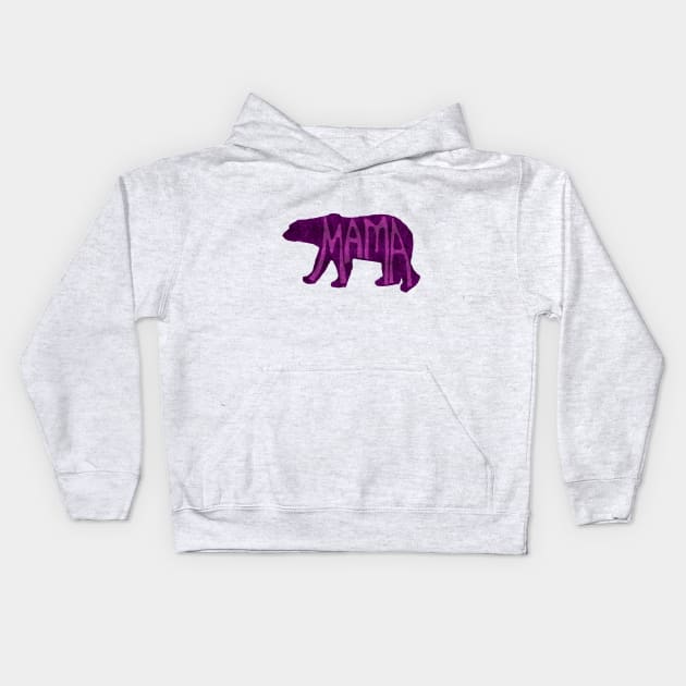 Mama Bear Kids Hoodie by ahadden